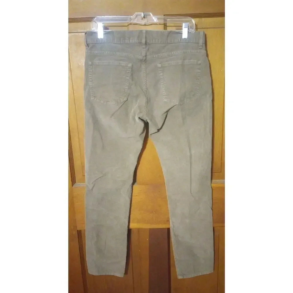J. Crew 484 Corduroy Pants Mens 32x32 Slim Fit Straight Leg Brown Stretch Preppy